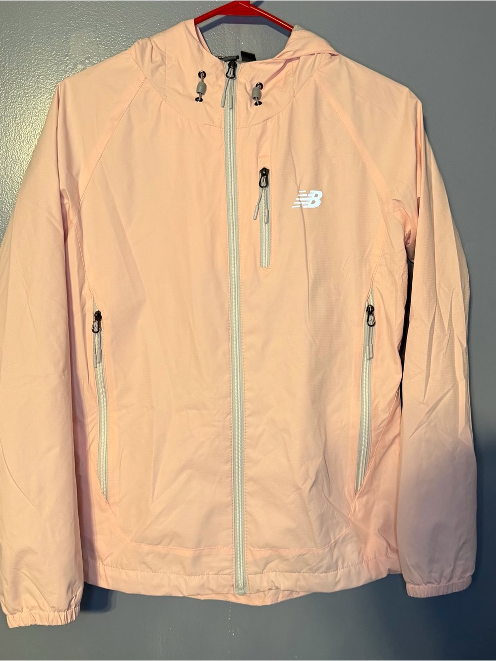 New Balance Light Pink Hooded Windbreaker Jacket